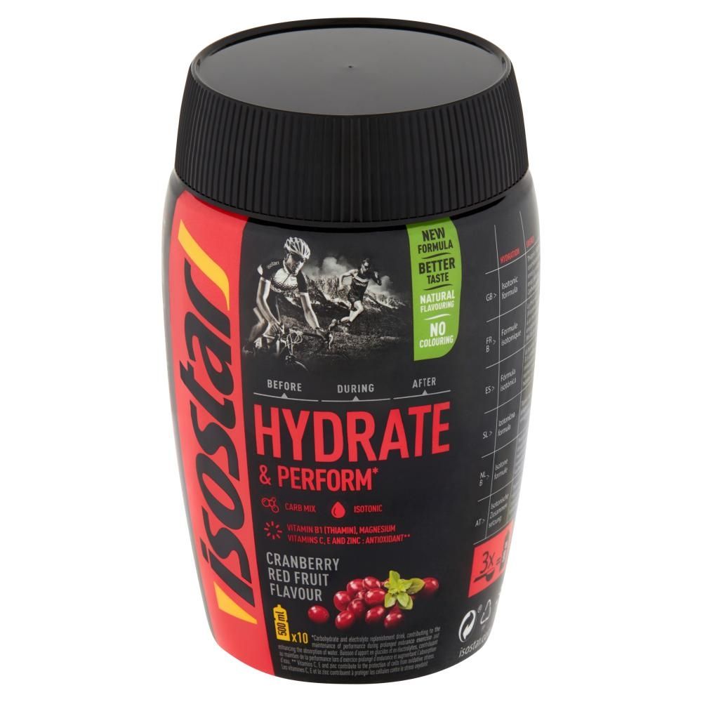 Isostar Hydrate & Perform Preparat w proszku do przygotowania napoju o smaku żurawiny 400 g