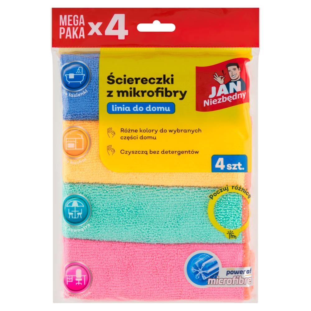 Jan Niezbędny Ściereczki z mikrofibry 4 sztuki