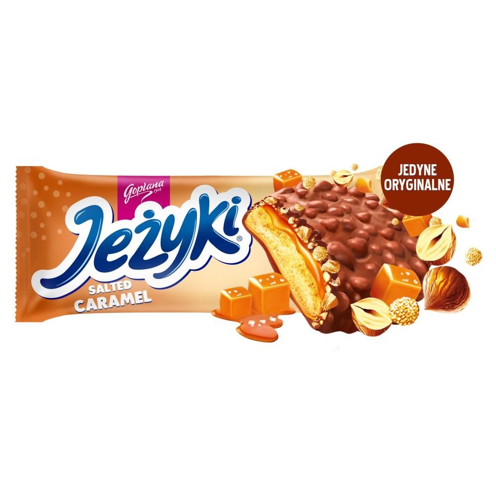 Jeżyki Herbatniki najeżone bakaliami w czekoladzie mlecznej słony karmel 140 g