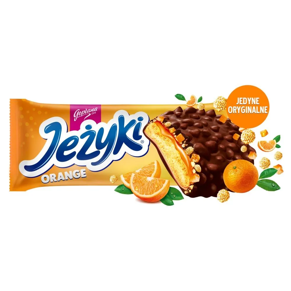 Jeżyki Herbatniki w czekoladzie deserowej pomarańczowe 140 g