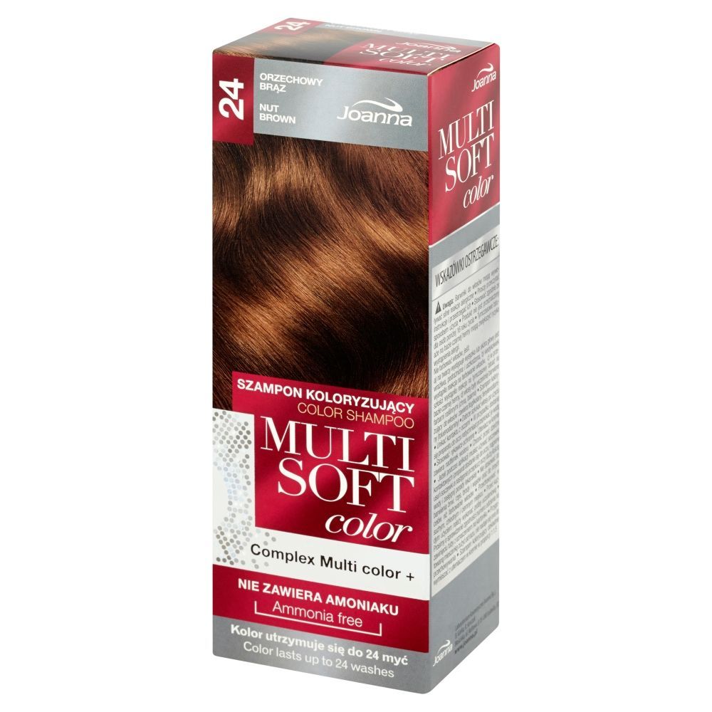 Joanna Multi Soft color Szampon koloryzujący Orzechowy brąz 24