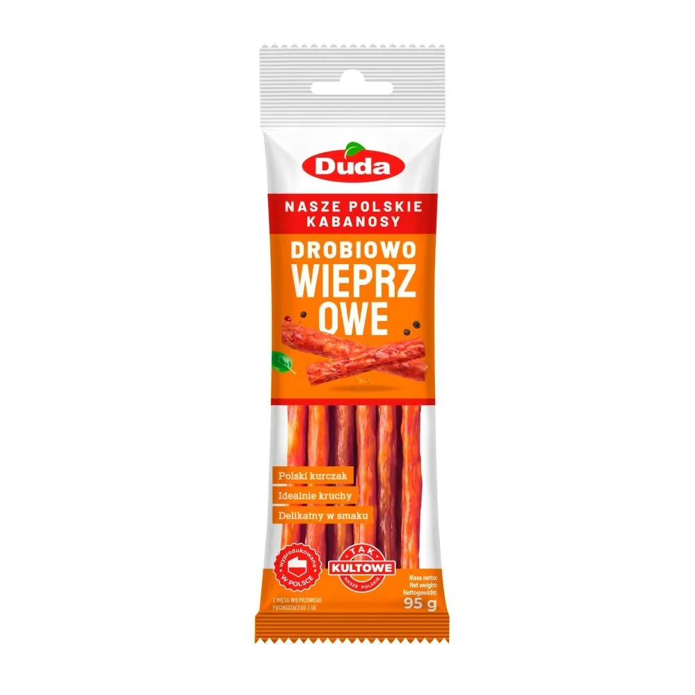 KABANOSY DROBIOWO-WIEPRZOWE 95G