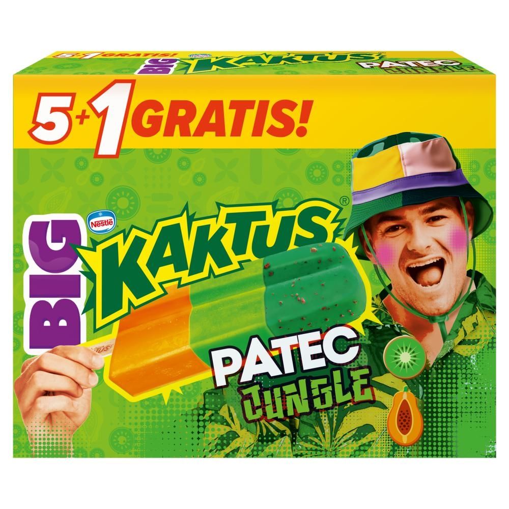 Kaktus Patec Jungle Lody wodne z papają i sorbet kiwi 450 ml (6 sztuk)
