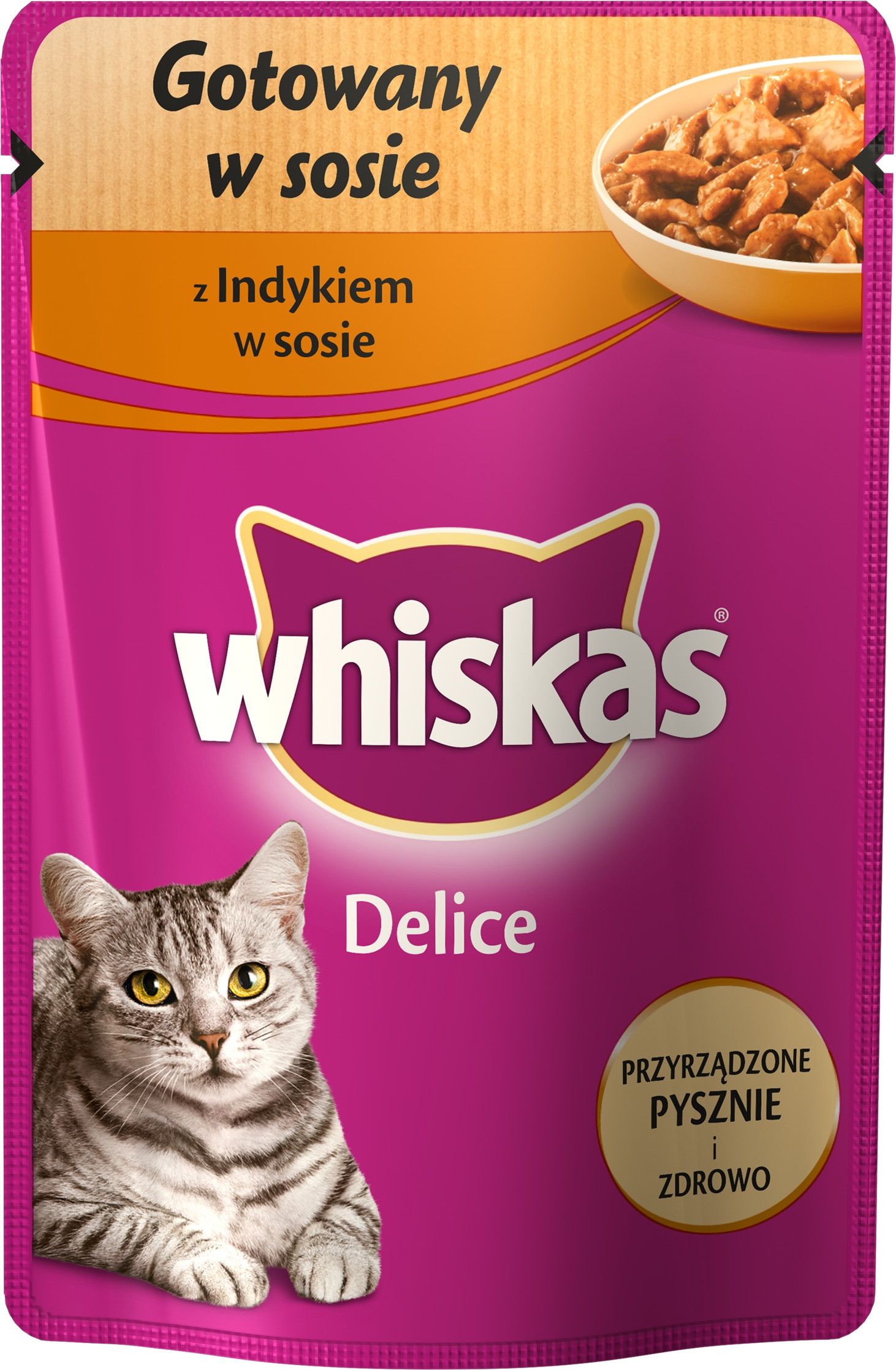 Karma WHISKAS Delice 85 g z indykiem w sosie