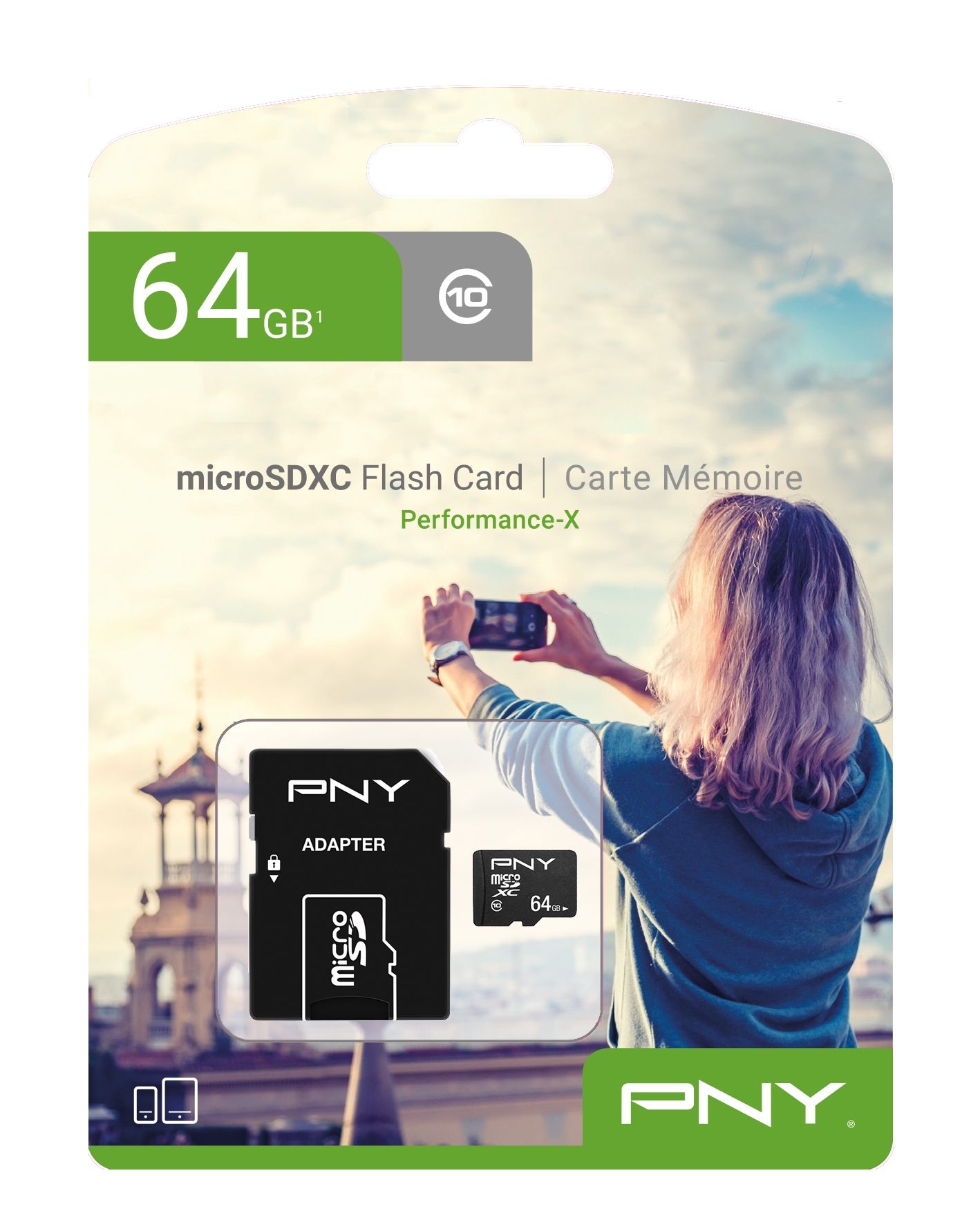 Karta pamięci PNY microSDXC 64GB Class 10 z adapterem