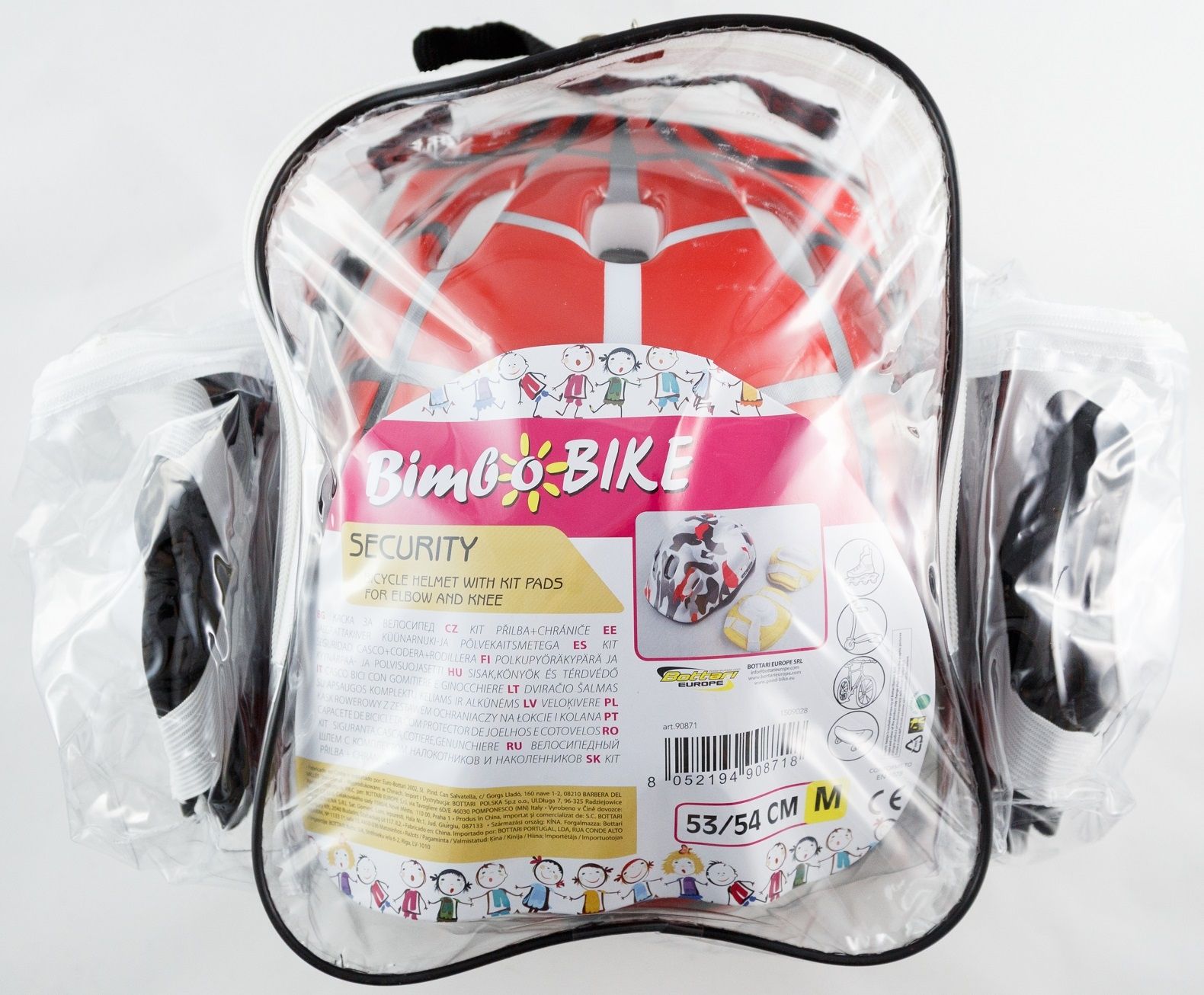 Kask BOTTARI Kask dziecięcy rowerowy M + ochraniacze BN90871