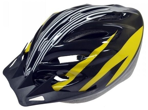 Kask BOTTARI Kask rowerowy z daszkiem rozm. S Czarno-żółty