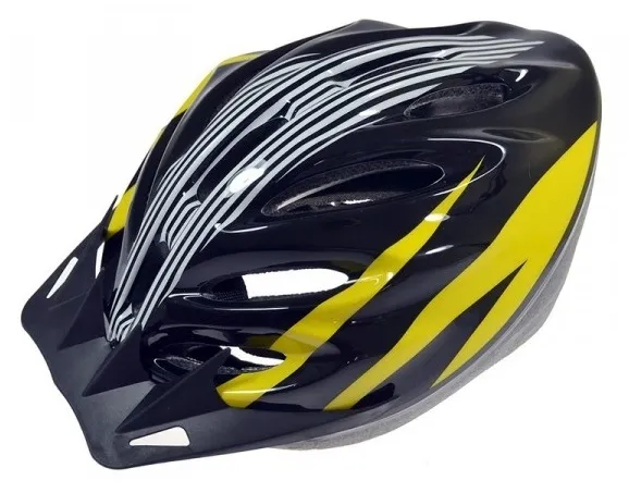 Kask BOTTARI Kask rowerowy z daszkiem rozm.M Czarno-żółty