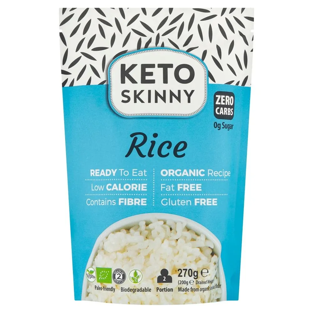 Keto Skinny Ekologiczny makaron keto konjac w ksztalcie ryżu 270 g