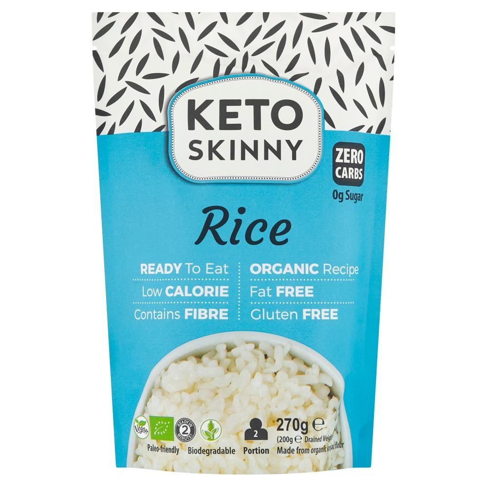 Keto Skinny Ekologiczny makaron keto konjac w ksztalcie ryżu 270 g