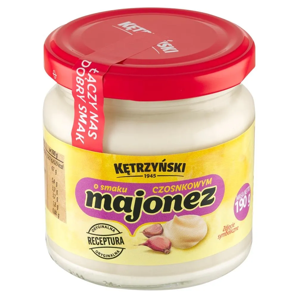 Kętrzyński Majonez o smaku czosnkowym 190 g