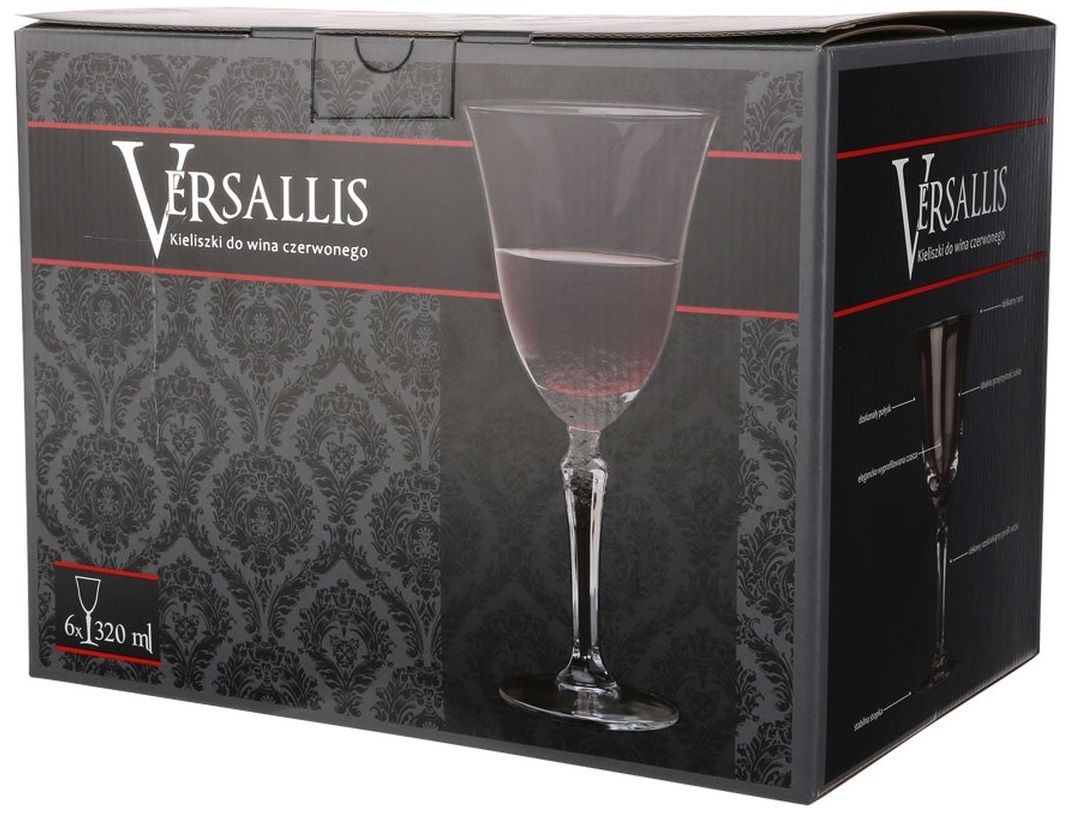 Kieliszki do czerwonego wina ROYAL LEERDAM Versallis 320 ml 6 szt. 0103006377