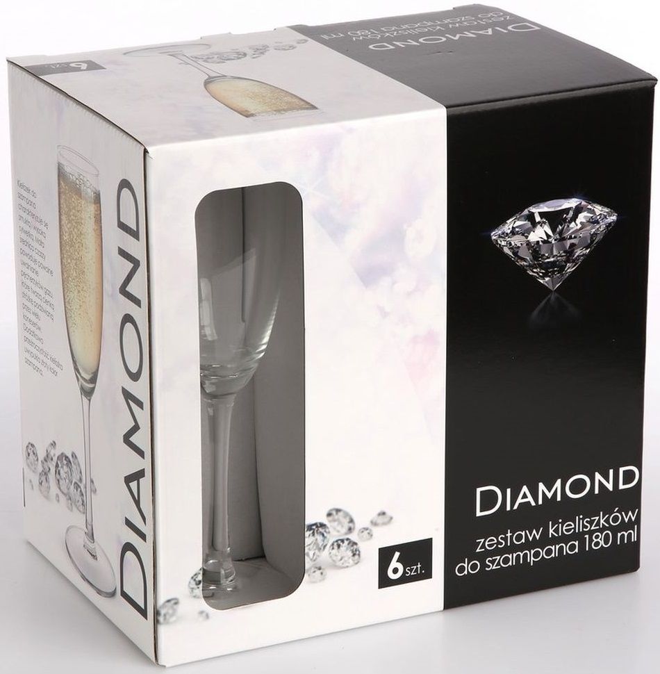 Kieliszki do szampana ROYAL LEERDAM Diamond 180 ml 6 szt. 0102003134