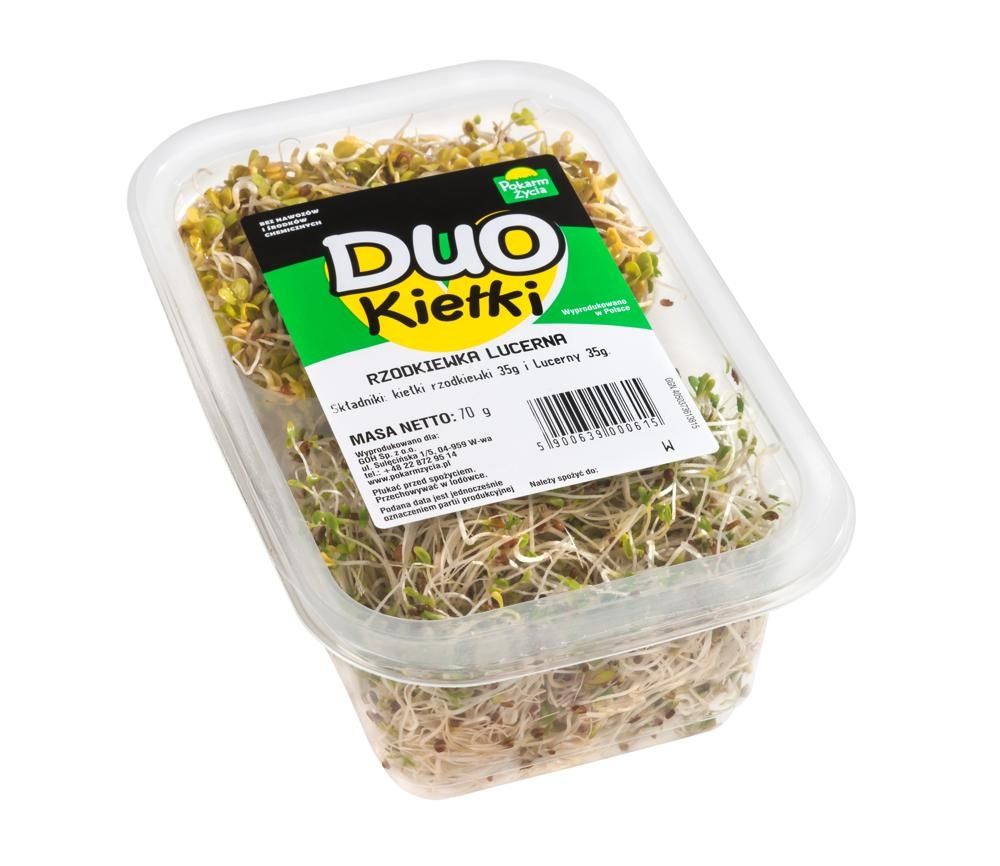 Kiełki DUO - rzodkiewka i lucerna 70 g