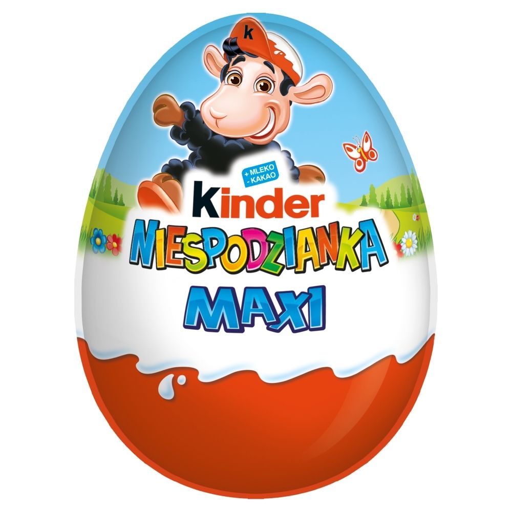 Kinder Niespodzianka Maxi Słodkie jajko z niespodzianką pokryte czekoladą mleczną 100 g
