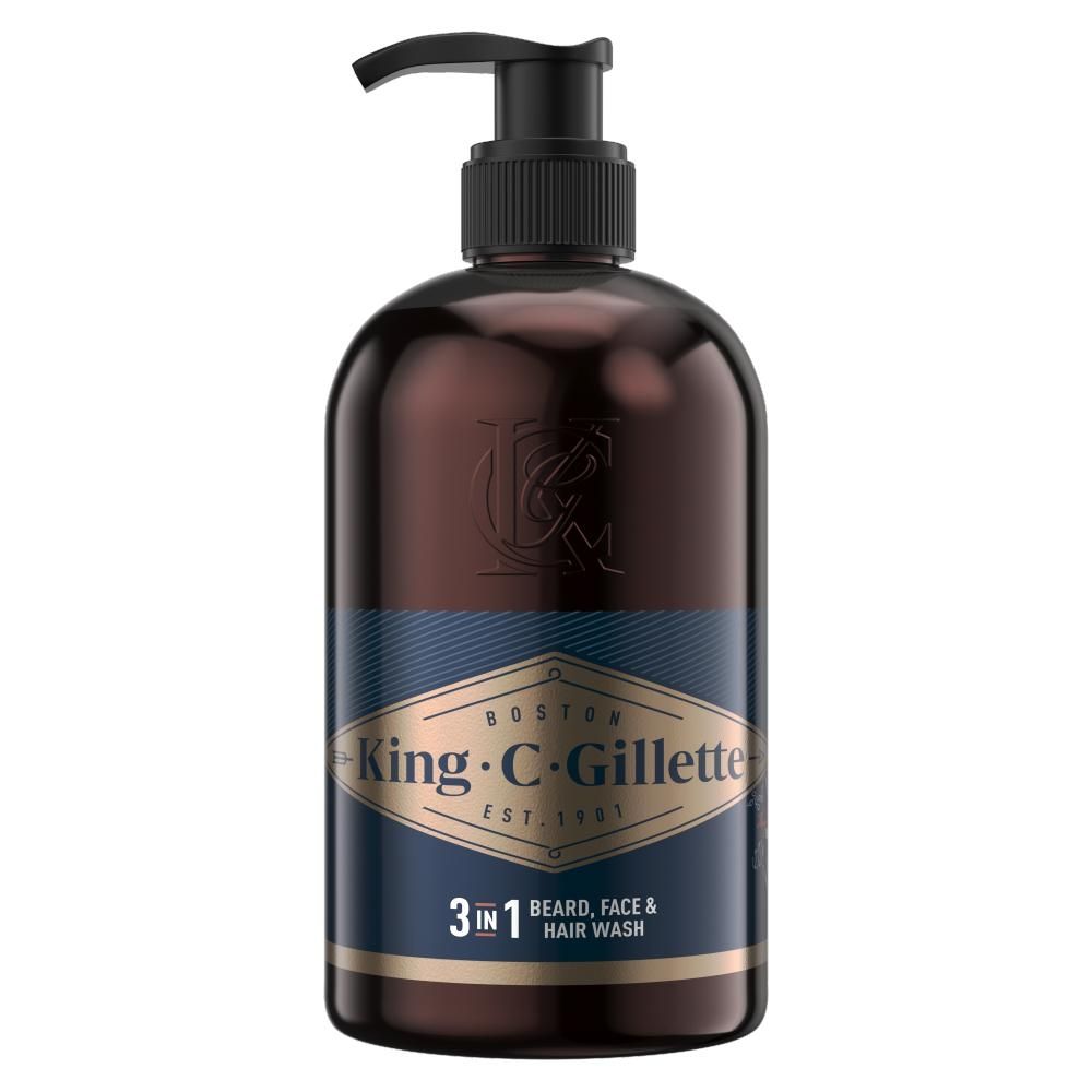 Zdjęcia - Pianka do golenia King C. Gillette Płyn do mycia twarzy i zarostu dla mężczyzn, 350 ml