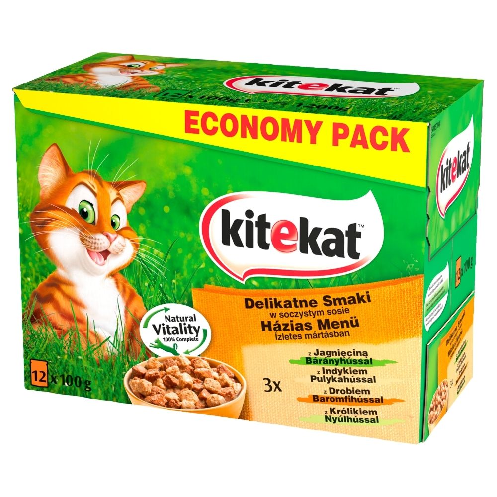 Kitekat Karma pełnoporcjowa delikatne smaki w soczystym sosie 1,2 kg (12 x 100 g)