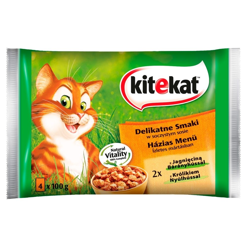 Kitekat Karma pełnoporcjowa delikatne smaki w soczystym sosie 400 g (4 x 100 g)
