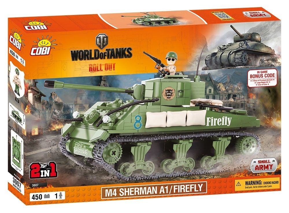 Klocki plastikowe COBI M4 Sherman A1 / Firefly CO-3007