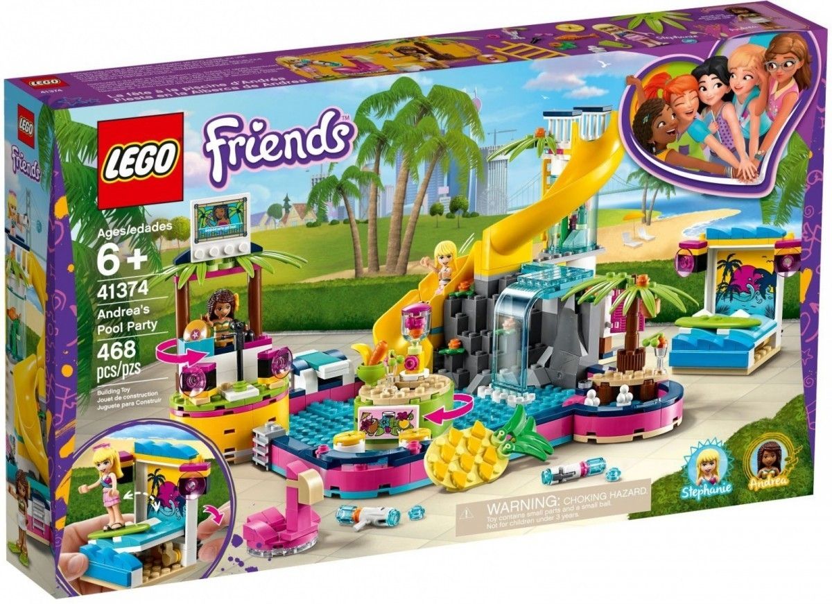 Gry Dla Dziewczynki 5 Letniej LEGO Friends Impreza Andrei na basenie 41374 - Zakupy online z dostawą