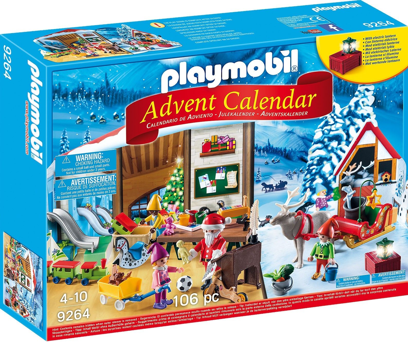 Klocki plastikowe PLAYMOBIL Kalendarz adwentowy Pracownia Świętego Mikołaja 9264