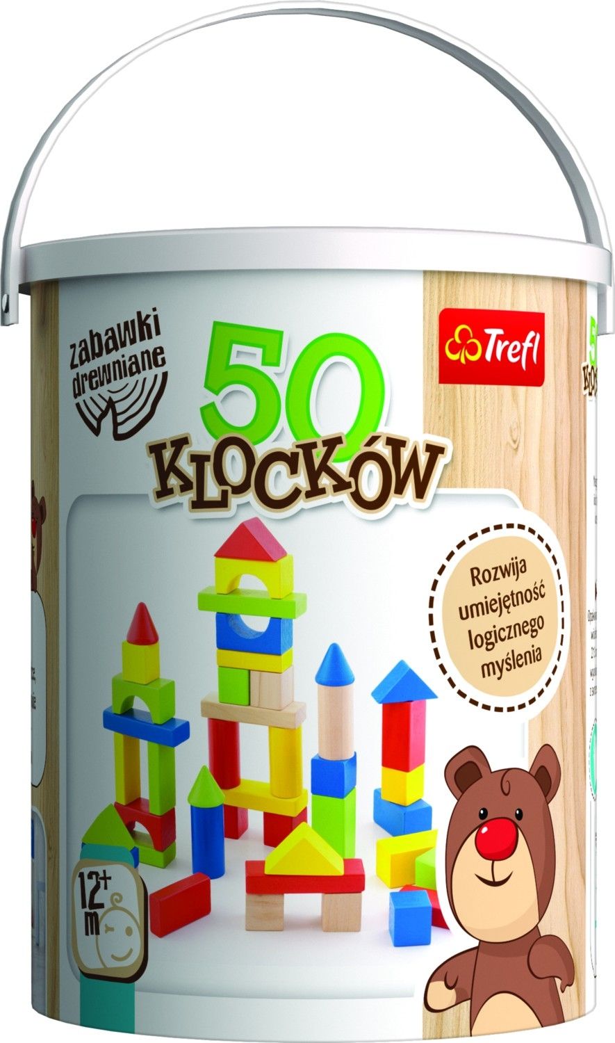 Trefl Klocki drewniane Zestaw 50 szt 60650