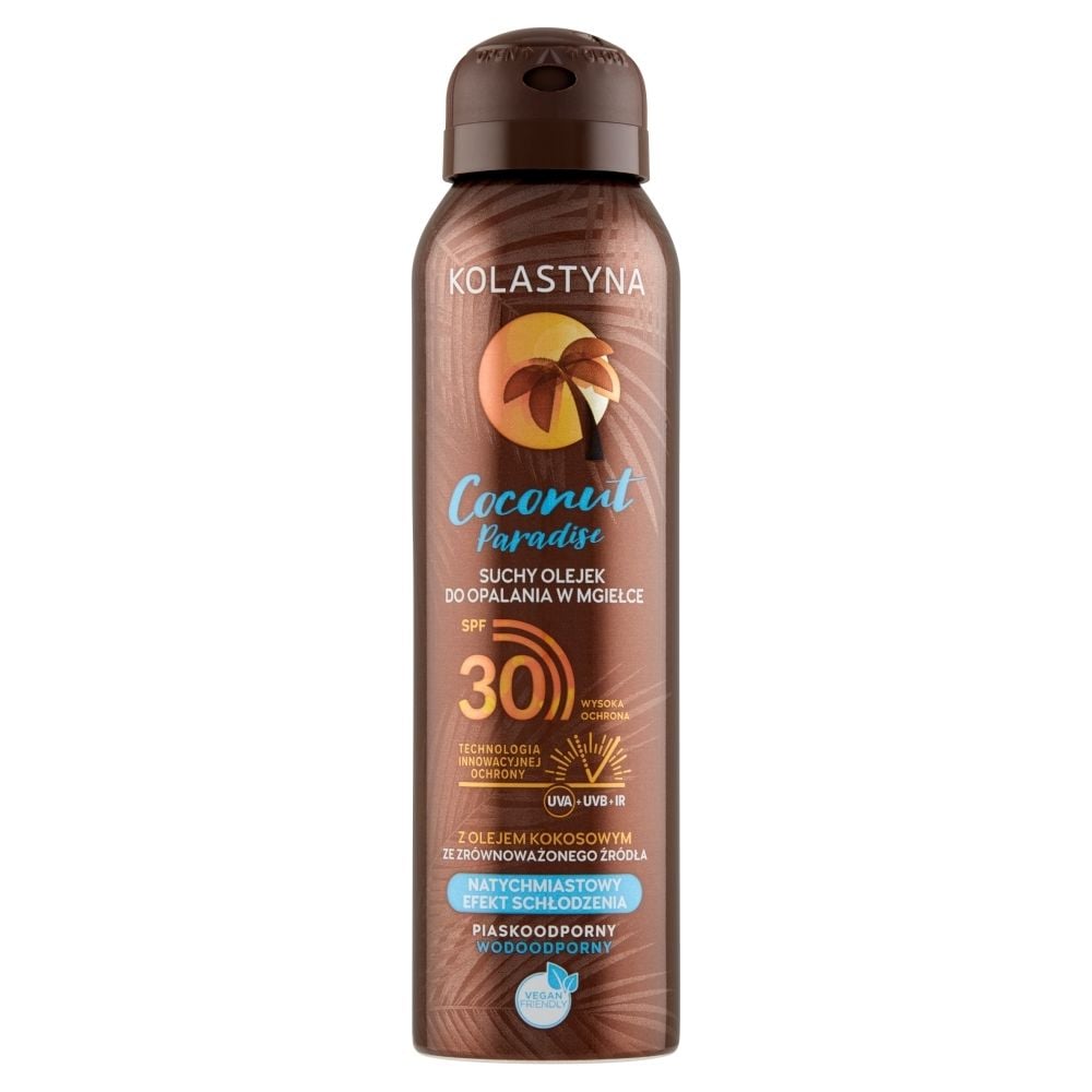 Kolastyna Coconut Paradise Suchy olejek do opalania w mgiełce SPF 30 150 ml