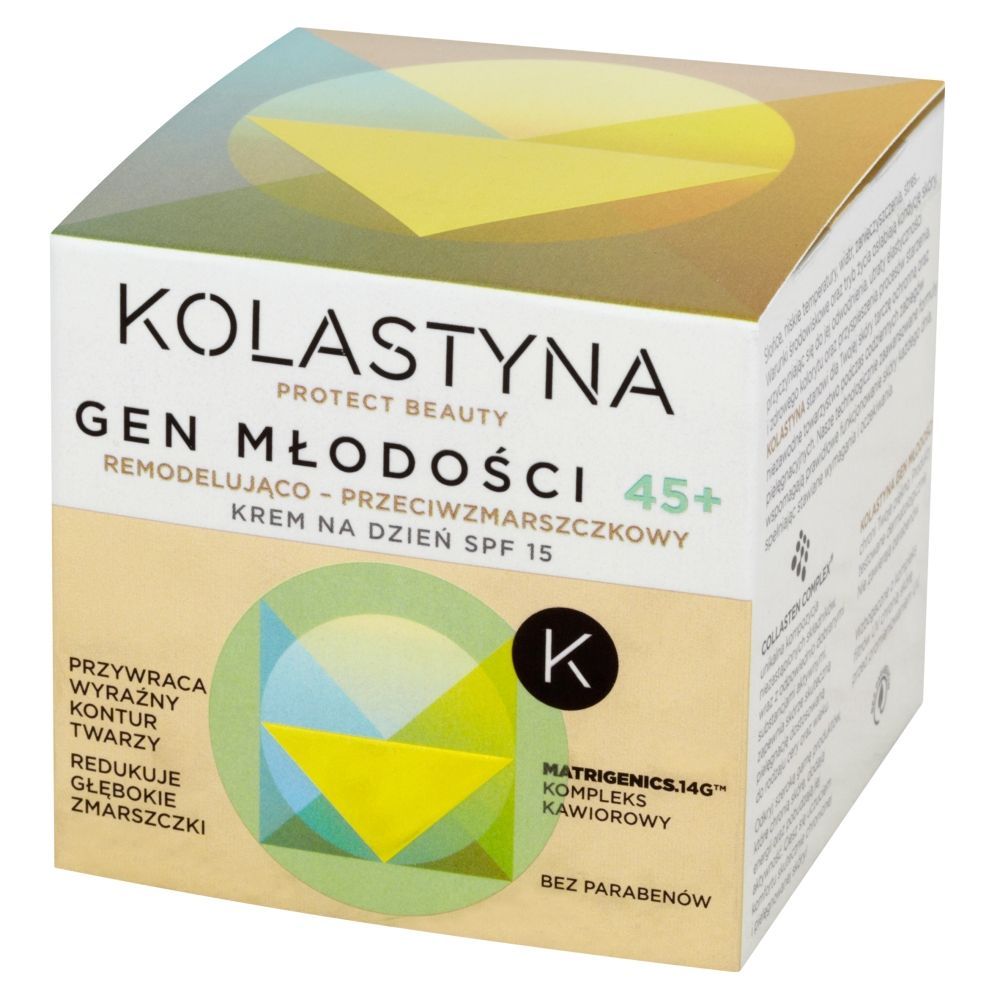 Kolastyna Gen Młodości 45+ Remodelująco-przeciwzmarszczkowy krem na dzień SPF 15 50 ml