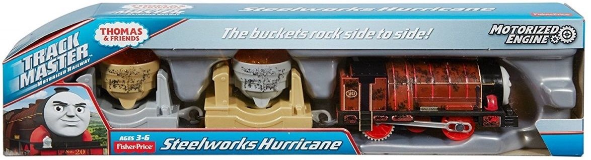 Kolejka FISHER PRICE Tomek i Przyjaciele filmowe lokomotywki huragan w stalowni BMK93/FBK18