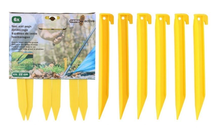 CAMP ACTIVE Śledzie Do Namiotu 21,6Cm Kpl. 6Szt