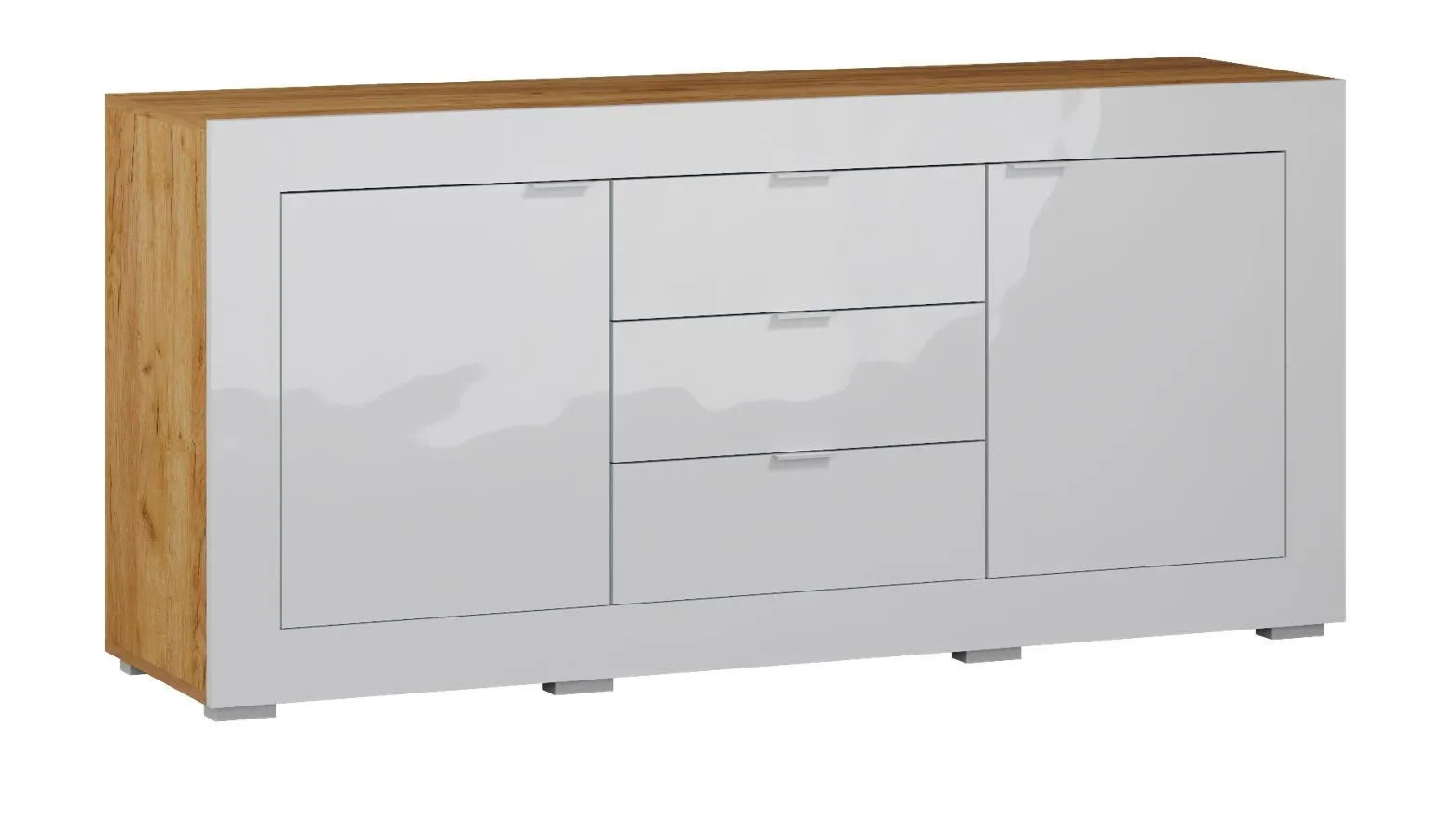 Vanmar Berlin Komoda szafka biała/ craft złoty 180 cm