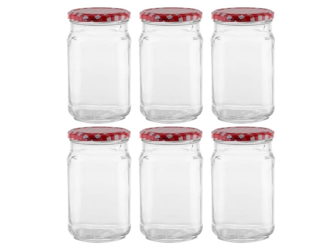 Komplet Słoików Florentyna 720 ml Nakrętki Franek 6 szt.