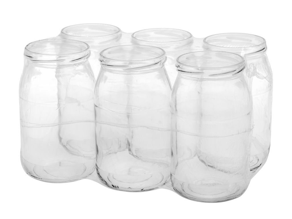 Komplet Słoików Florentyna 900 ml bez Nakrętek 6 szt.