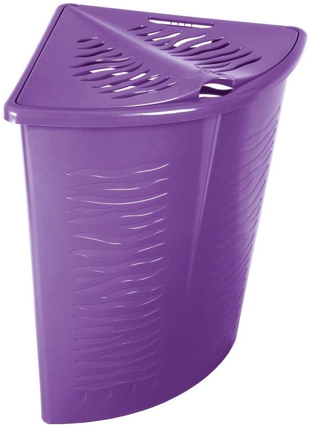 Kosz na bieliznę BRANQ Kosz na bieliznę Zebra 45 l Śliwkowy 1402