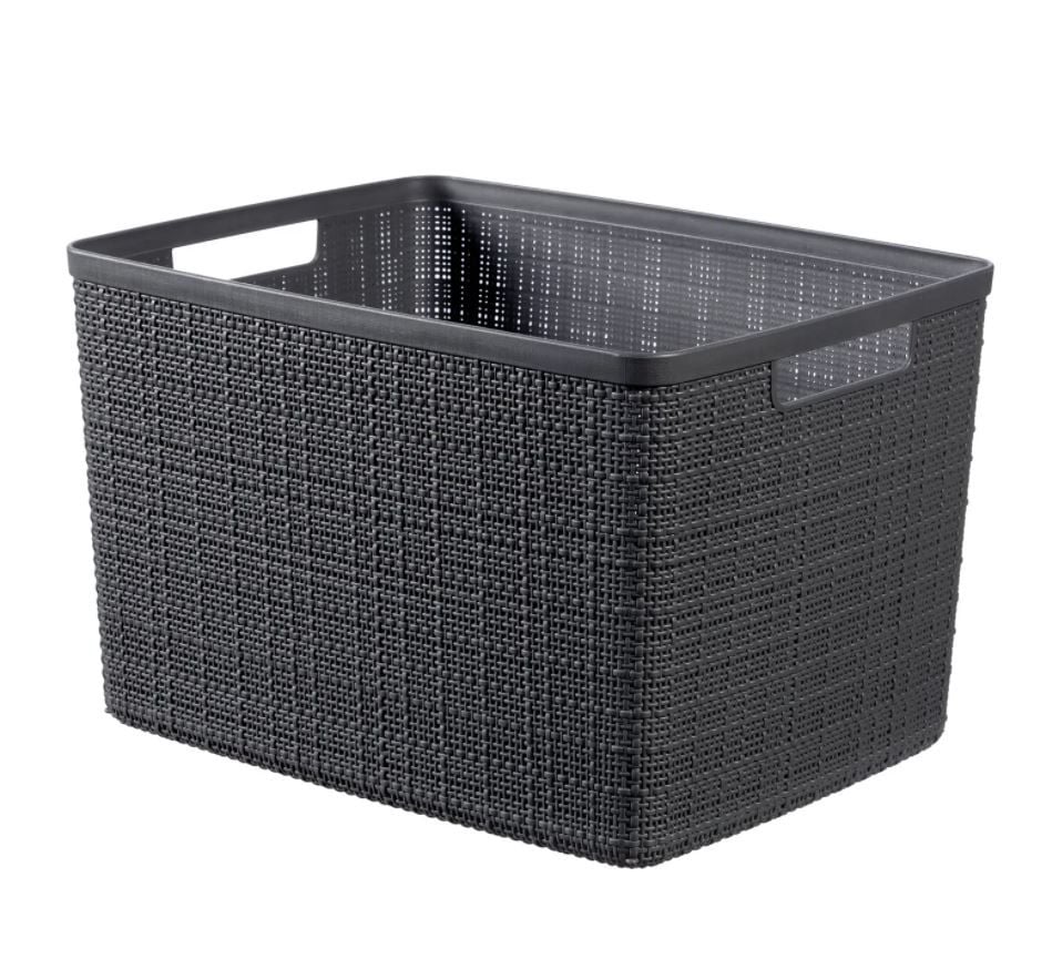Kosz Prostokątny Curver Jute L Szary 20 l