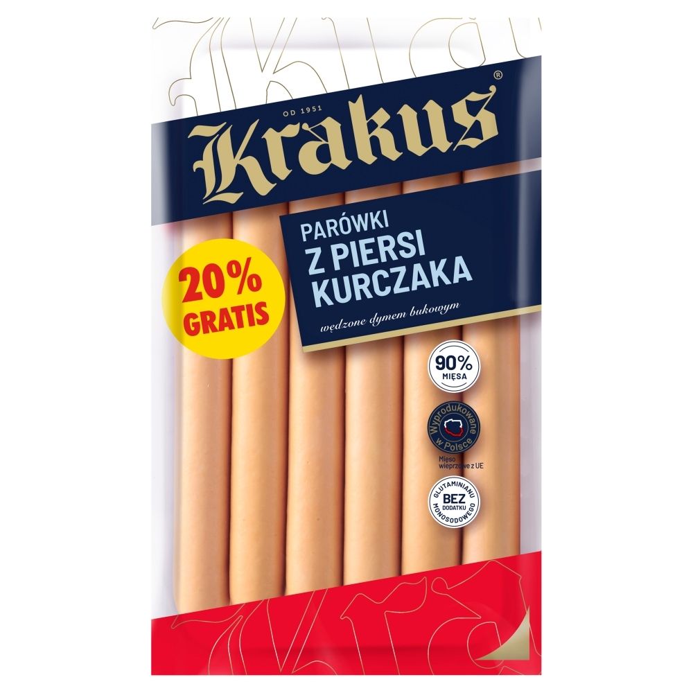 Krakus Parówki z piersi kurczaka 240 g