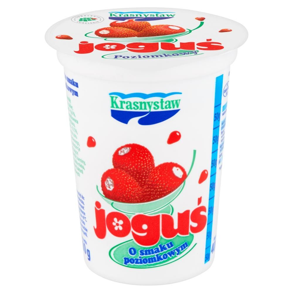 Krasnystaw Joguś Jogurt o smaku poziomkowym 400 g