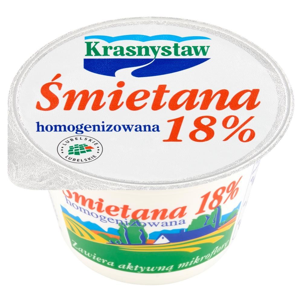 Krasnystaw Śmietana 18 % homogenizowana 150 g