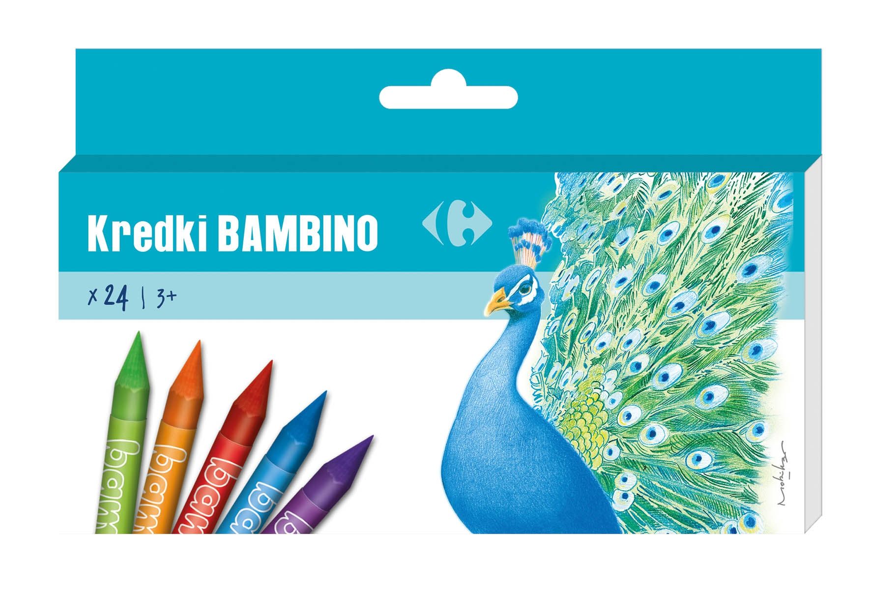 Kredki BAMBINO 24-kol. w pud. kart. CARREFOUR