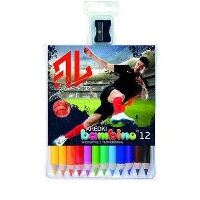 Kredki w drewnie St Majewski BAMBINO 12 kol+temp. Robert Lewandowski