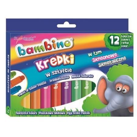 Kredki w sztyfcie St Majewski Bambino 12 kolorów