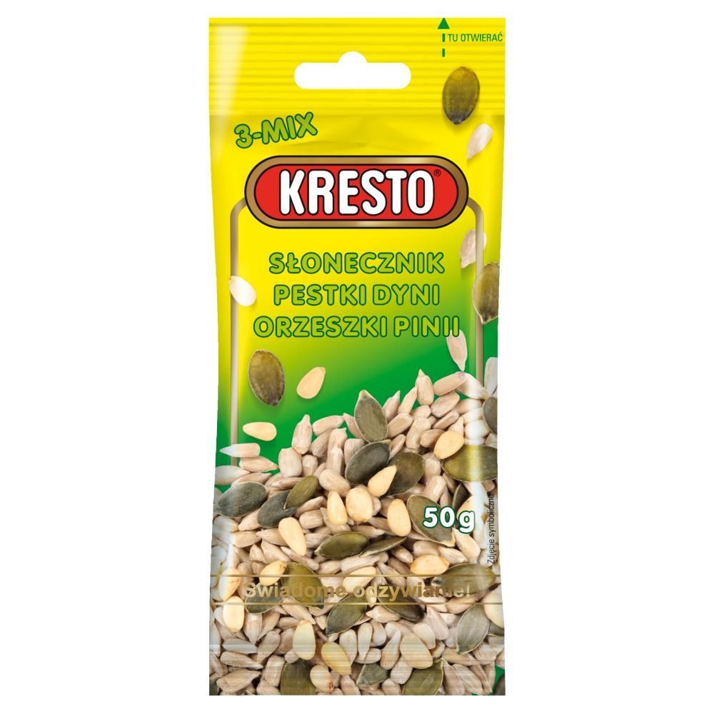 KRESTO Słonecznik pestki dyni orzeszki pinii 50 g