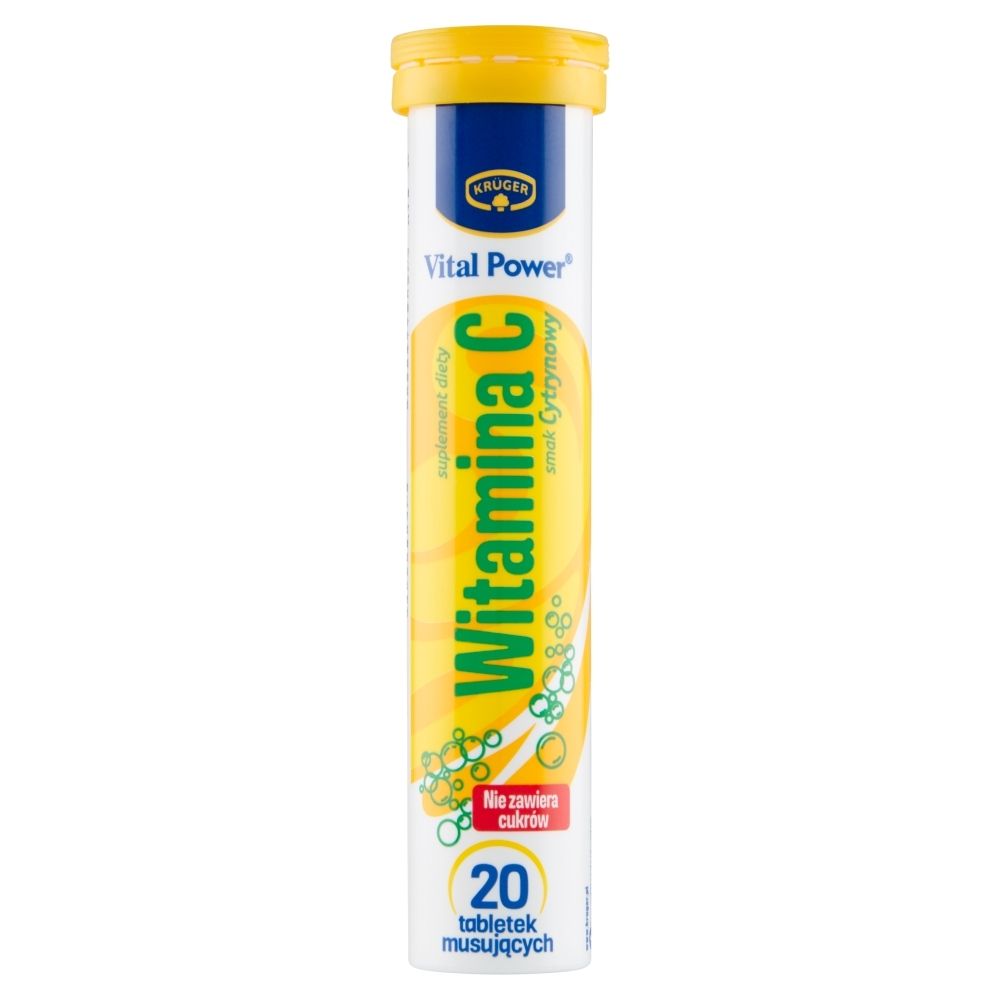 Krüger Vital Power Suplement diety witamina C smak cytrynowy 84 g (20 sztuk)