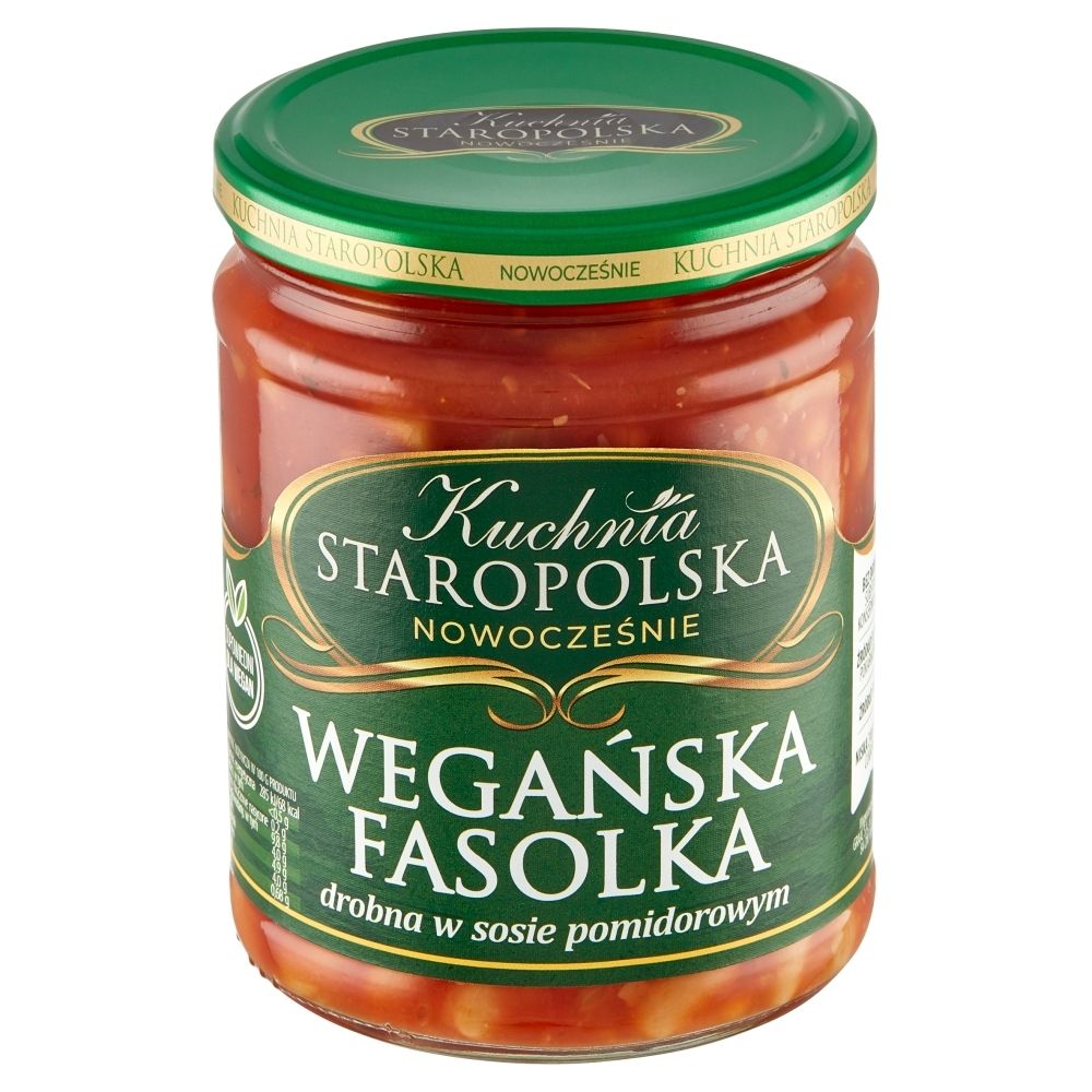 Kuchnia Staropolska Wegańska fasolka drobna w sosie pomidorowym 500 g