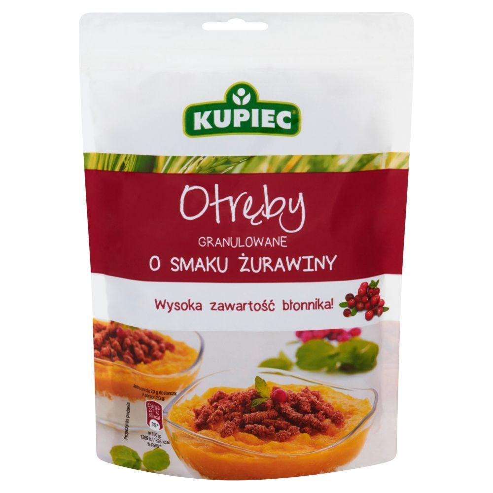 Kupiec Otręby granulowane o smaku żurawiny 120 g