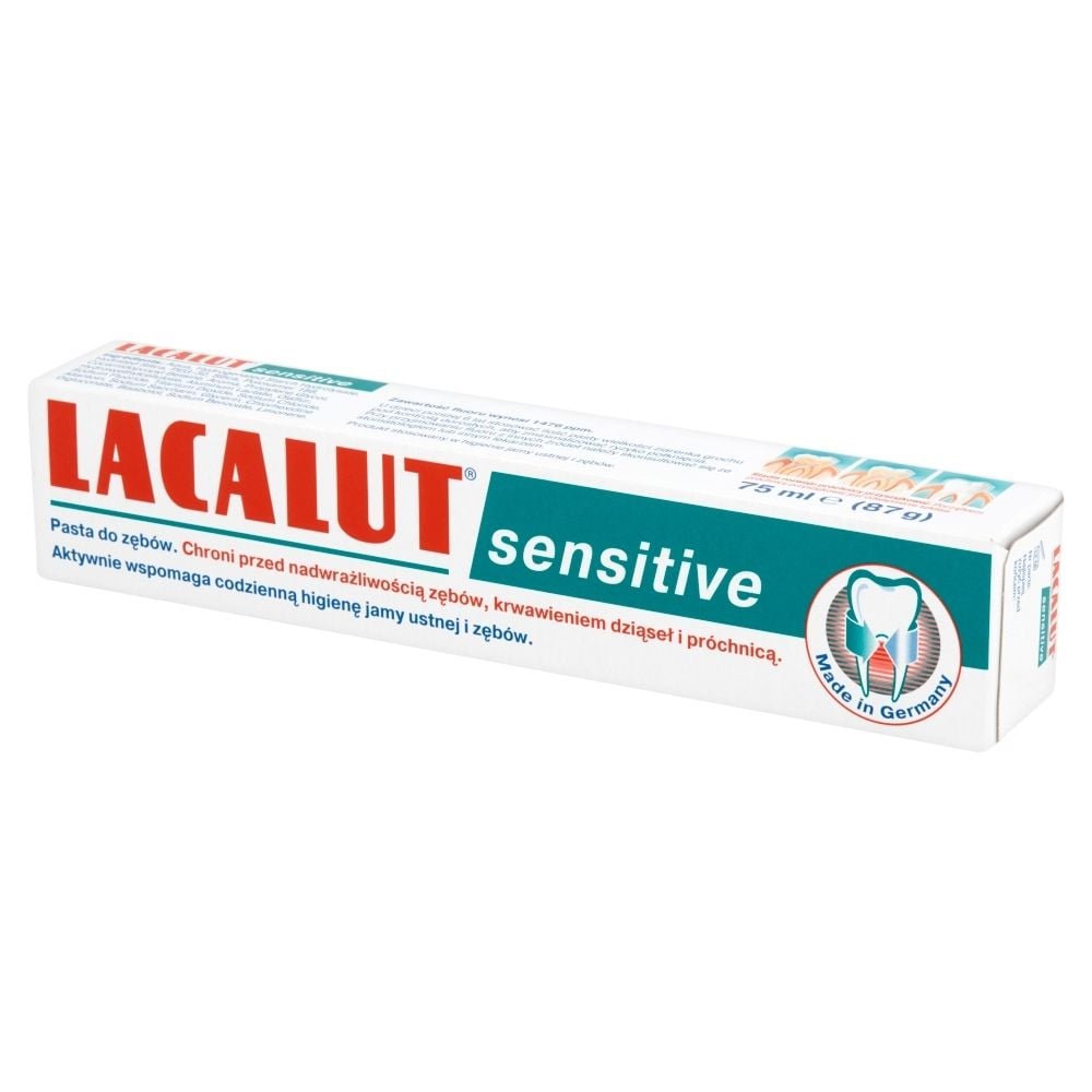 Фото - Зубна паста / ополіскувач Lacalut Sensitive Pasta do zębów 75 ml 