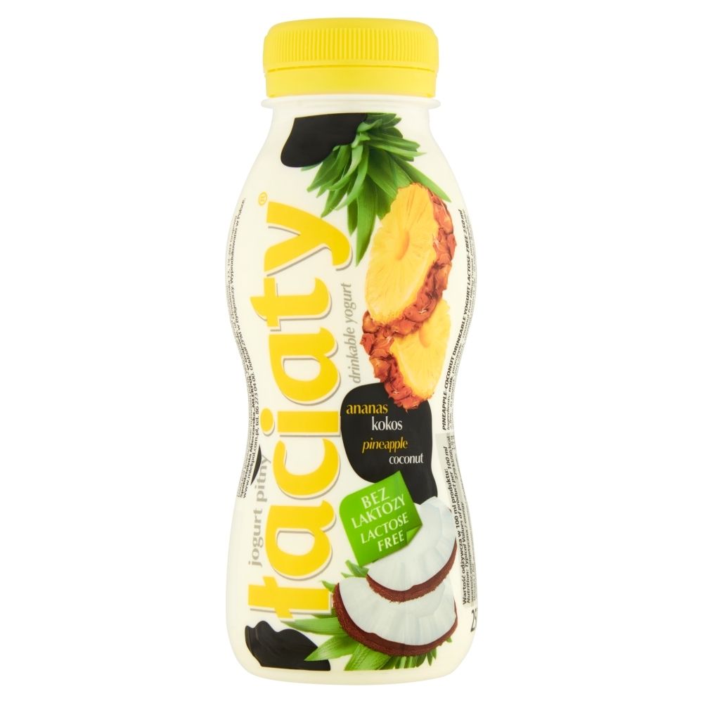 Łaciaty Jogurt pitny ananas kokos bez laktozy 250 ml - Zakupy online z ...