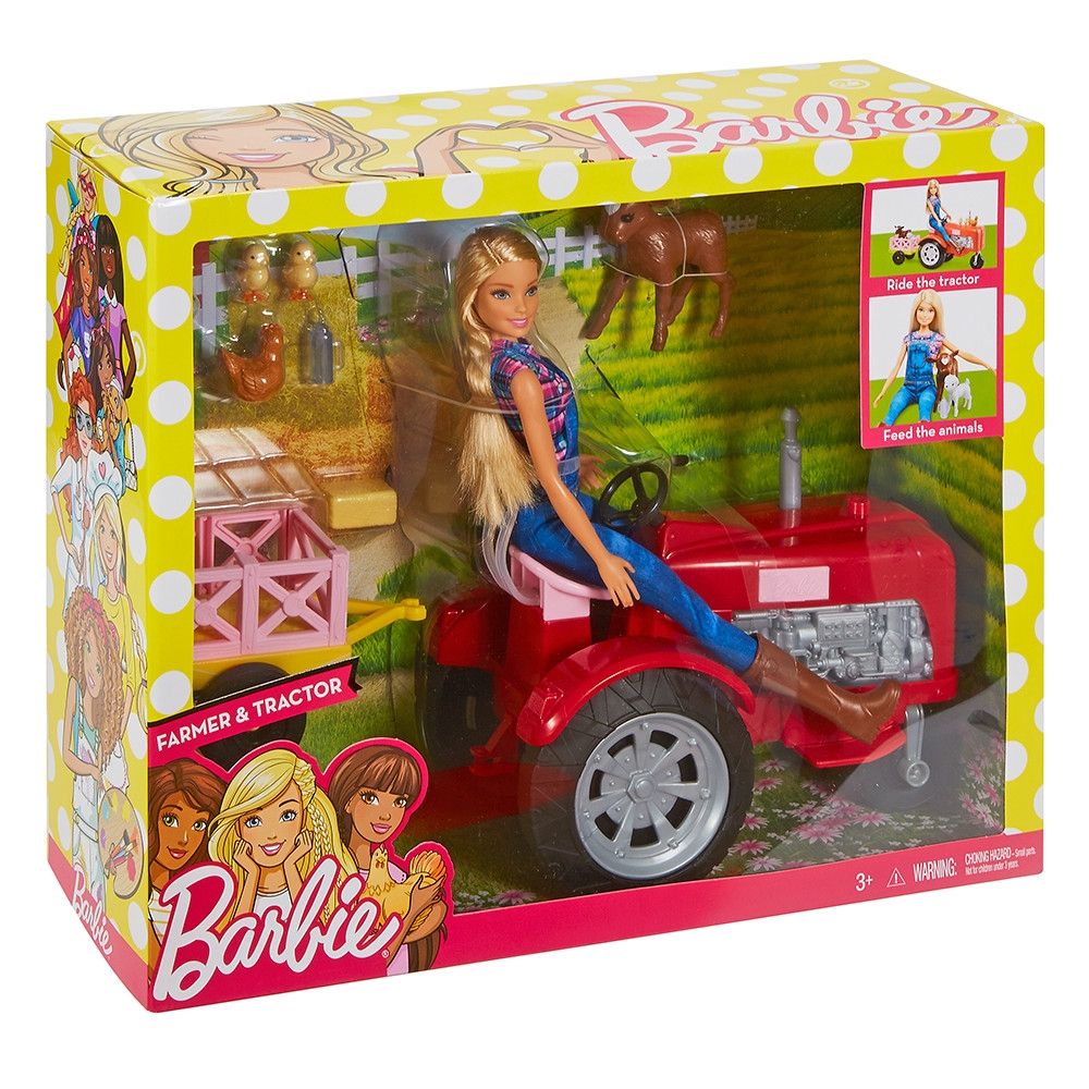 Lalka BARBIE Lalka + traktor