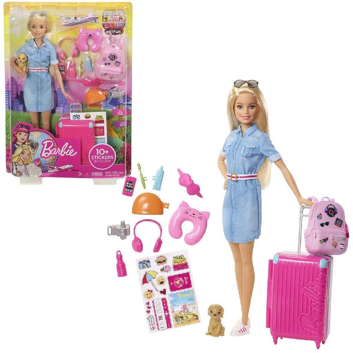 Lalka MATTEL Barbie w podróży FWV25