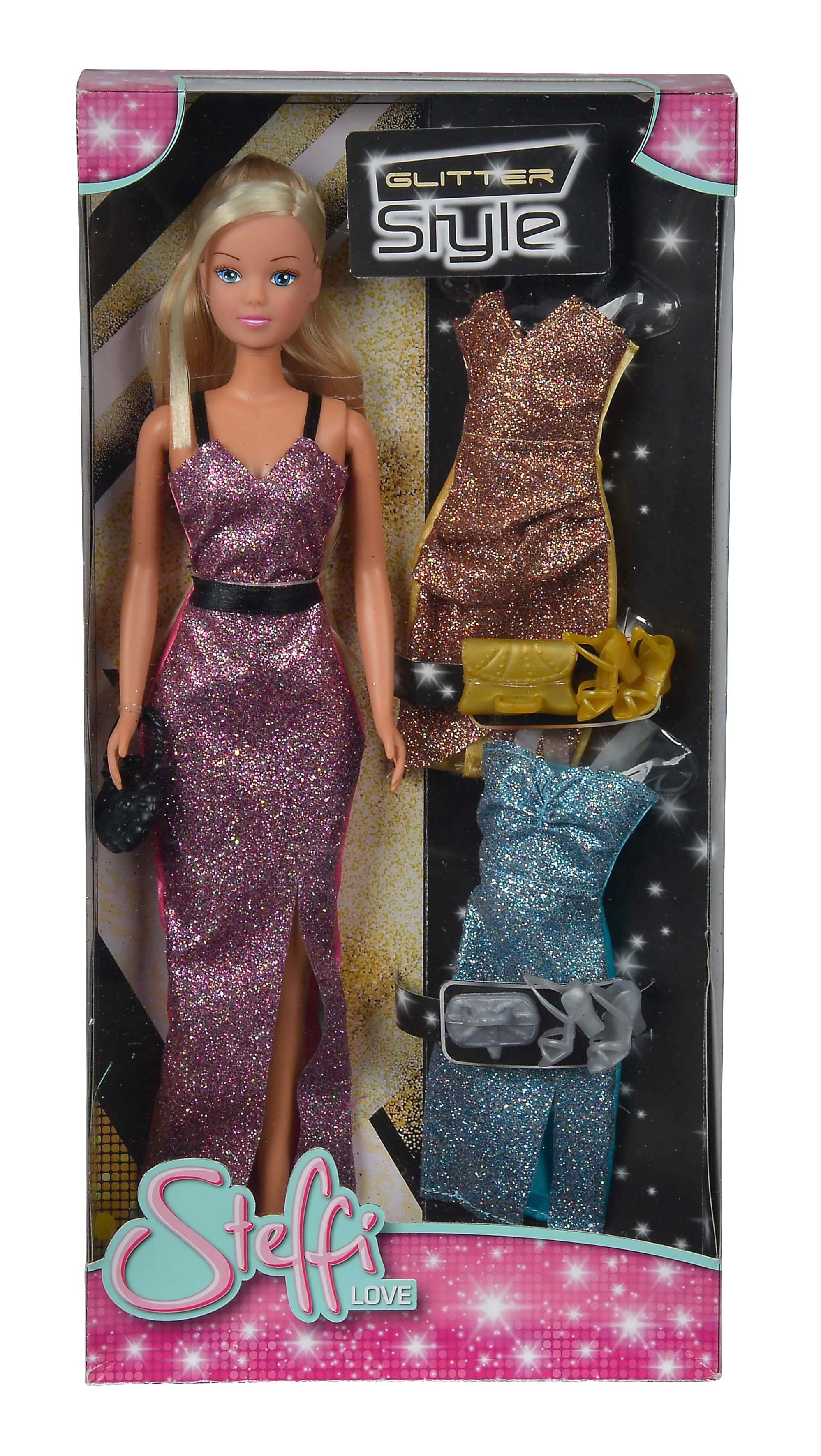 Lalka STEFFI LOVE Steffi Glitter Style z sukienkami 105733207